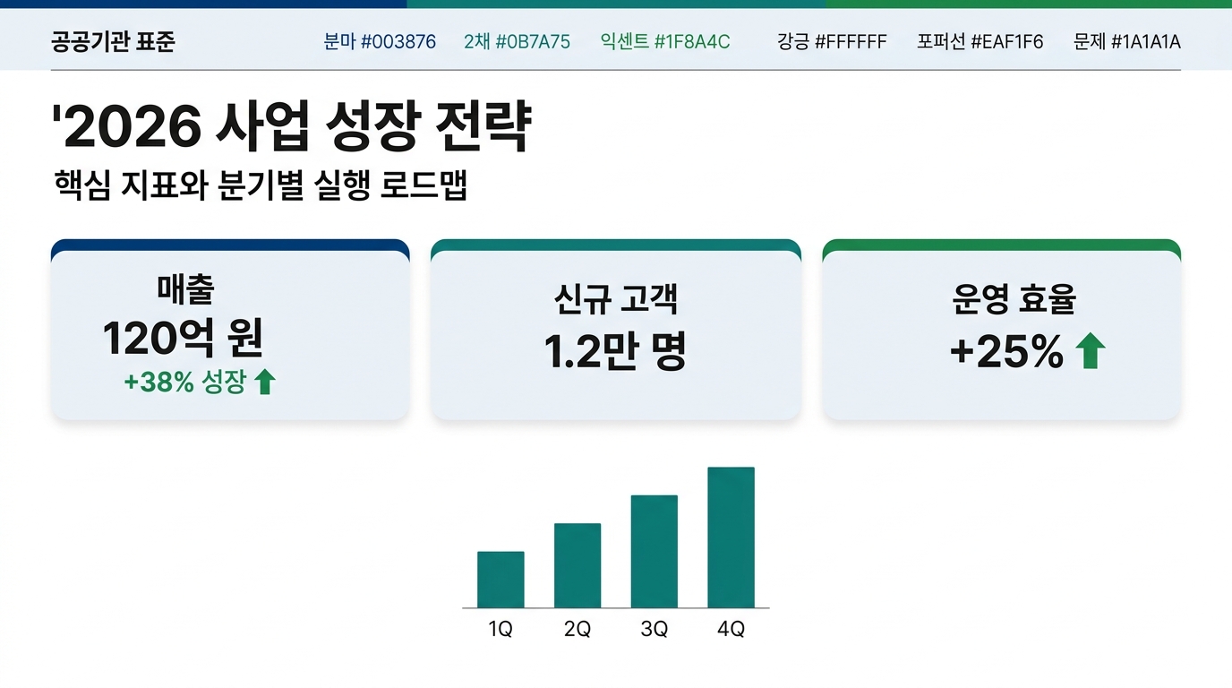 공공기관 표준 샘플 슬라이드